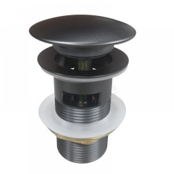 32/40mm Gunmetal Grey Mushroom Solid Brass Basin Pop Up Waste with Overflow 32/40mm Gunmetal Grey Mushroom Solid Brass Basin Pop Up Waste with Overflow